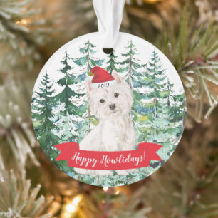 Happy Howlidays Westie Dog Christmas Ornament