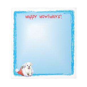 Happy Howlidays Westie Notepad