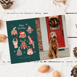 Happy Howlidays Winter Dogs Photo Christmas Holiday Card