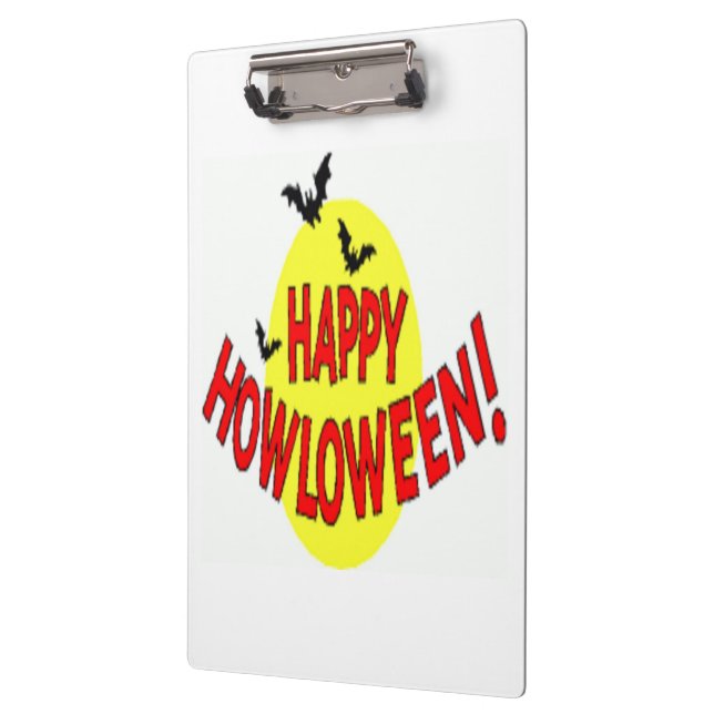 "HAPPY HOWLOWEEN" BATS CLIPBOARD (Left)