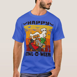 Happy HowlOWeen Dachshund Dog Halloween Costume T-Shirt