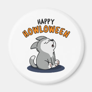 Happy Howloween Funny Dog Pun Magnet