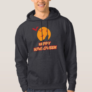 Happy Howloween Howling Wolf's Head T-Shirt Hoodie