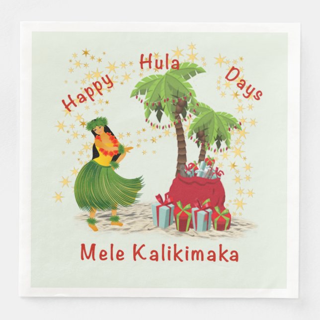Happy  Hula Days 2 Paper Napkin (Front)