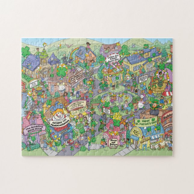 Happy Hullabaloo Hollows Saint Patrick's Day Jigsaw Puzzle (Horizontal)