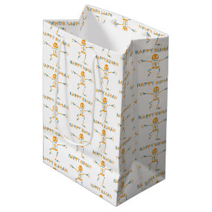 Happy human skeleton medium gift bag