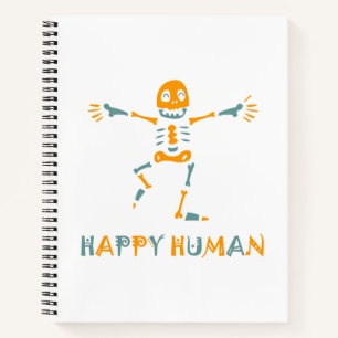 Happy human skeleton notebook