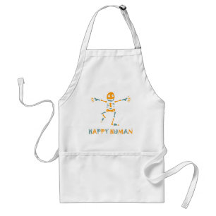 Happy human skeleton standard apron