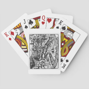 Happy husbandsmen tending bees, illustration from playing cards