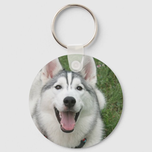Happy Husky Keychain (Front)