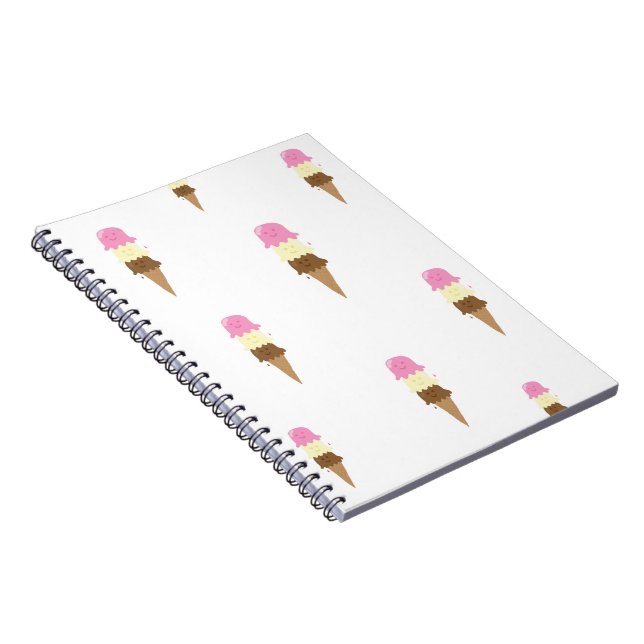 happy ice creams spiral notebook (Right Side)
