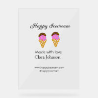 Happy Icecream add name website social media