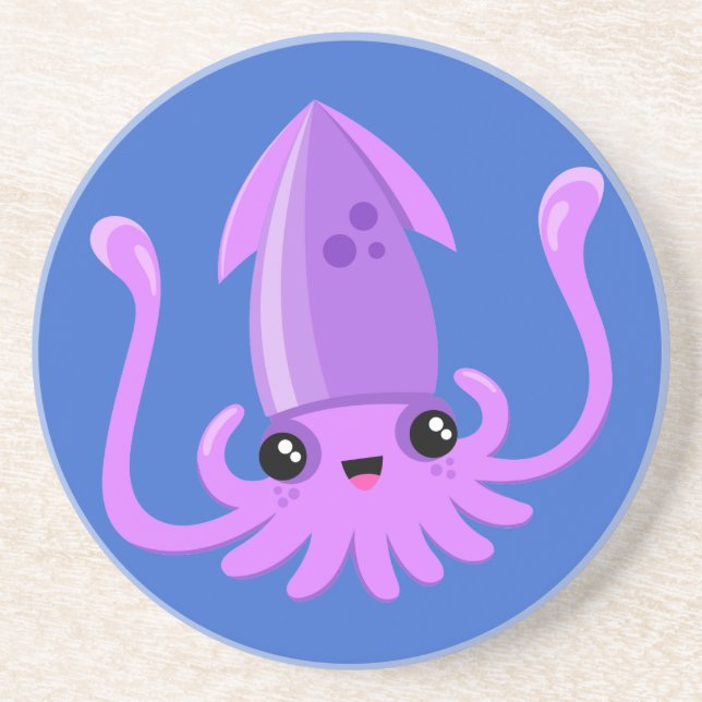 Happy Ika Coaster (Front)