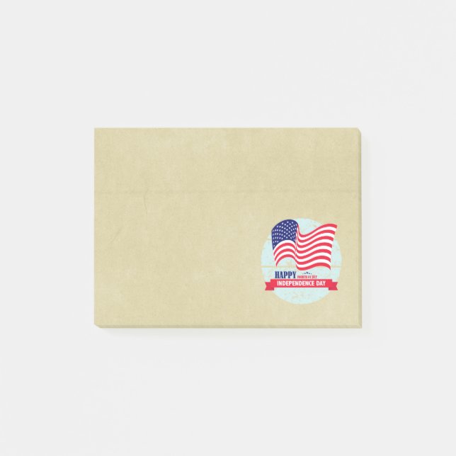 Happy Independance Day American Flag Illustration Post-it Notes (Front)
