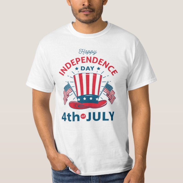  Happy Independence Day - 4th of July Celebration  T-Shirt (Front)