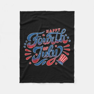 Happy Independence Day 4th Of July Kids Toddler  Fleece Blanket