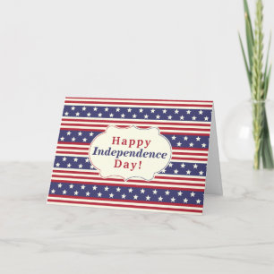 Happy Independence Day 4th of July Stars Stripes Card