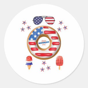 Happy Independence Day 4th Of July Sweet Designs Classic Round Sticker