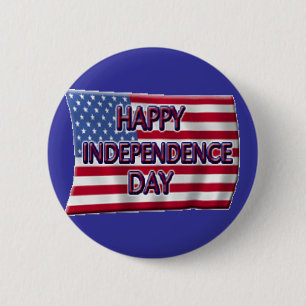 Happy Independence Day 6 Cm Round Badge