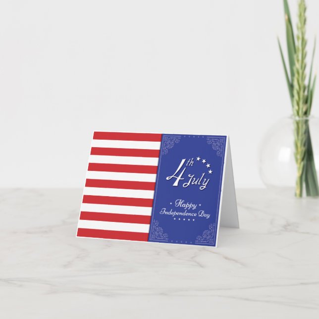 Happy Independence Day America  Thank You Card (Front)