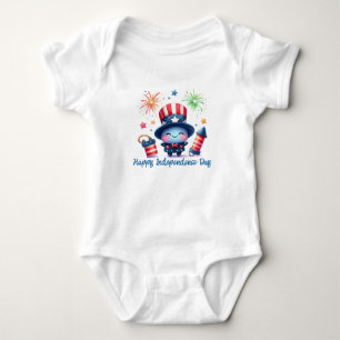 Happy Independence Day Cute Firecrackers Baby Bodysuit