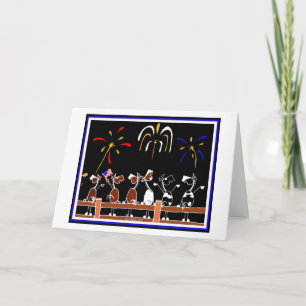 Happy Independence Day Horse Cartoon Card