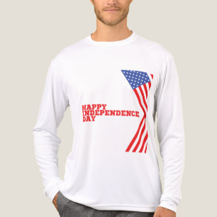 Happy Independence Day Minimalist Flag T-Shirt Tri-Blend Shirt