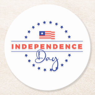 Happy Independence Day Paper Coaster