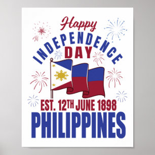 Happy Independence Day Philippines Pinoy Filipino  Poster