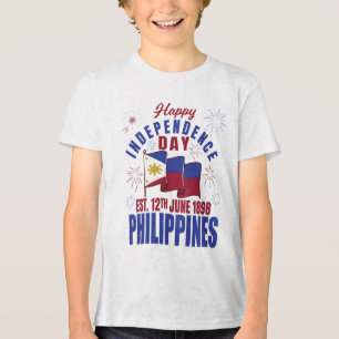 Happy Independence Day Philippines Pinoy Filipino  Tri-Blend Shirt