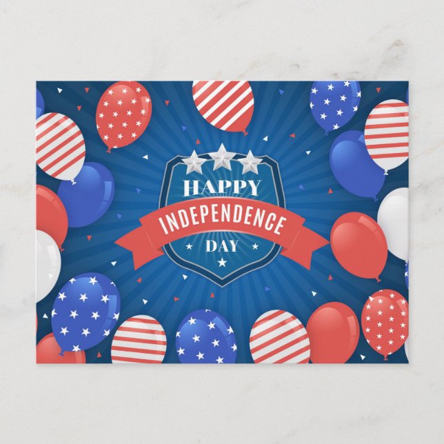 Happy Independence Day Postcard (Front)
