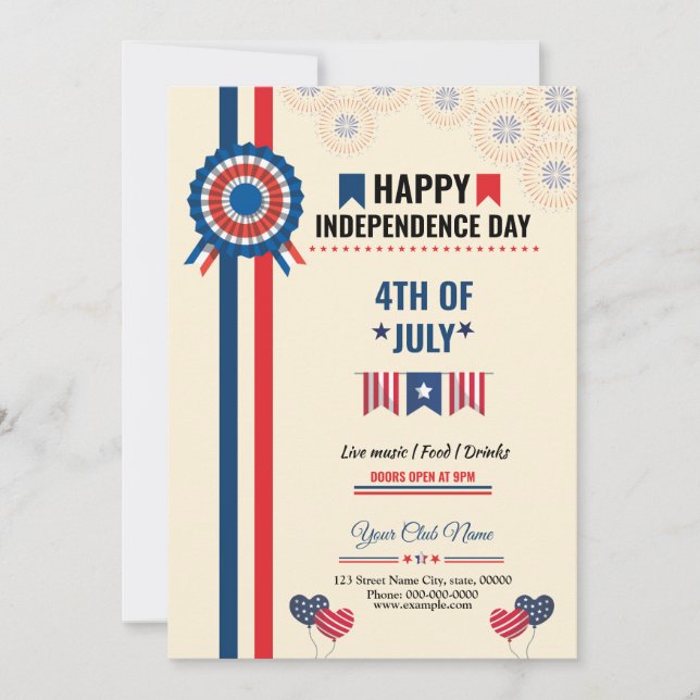 Happy Independence Day Template (Front)