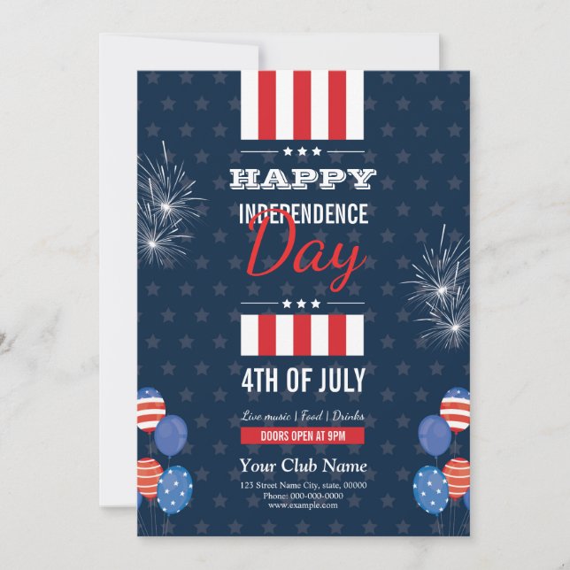 Happy Independence Day Template (Front)