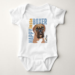Happy Insta Boxer - Zani Mo Dog Baby Bodysuit