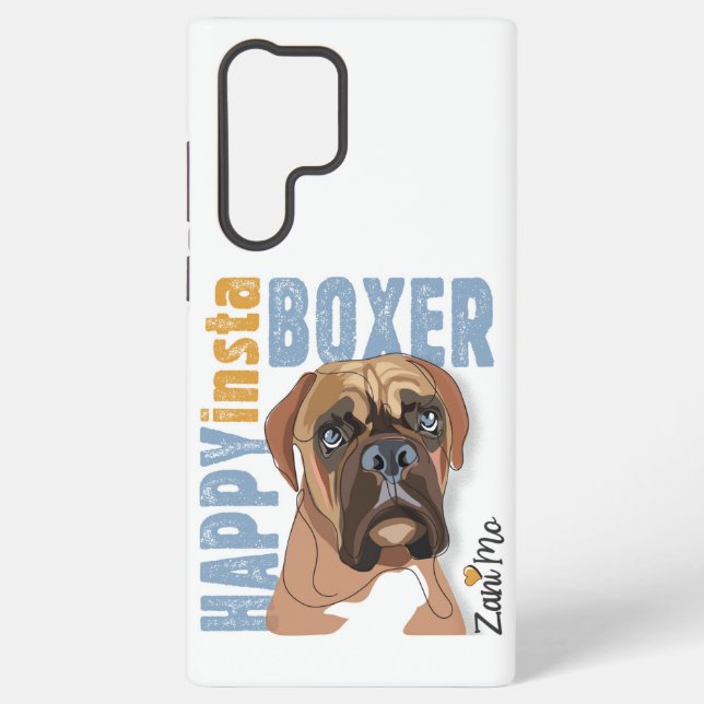 Happy Insta Boxer - Zani Mo Dog Samsung Galaxy S22 Ultra Case (Back)