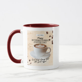 happy internation coffee day mug