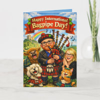 Happy International Bagpipe Day March 10th Card