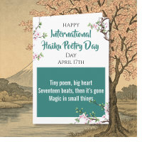 Happy International Haiku Day! April 17th
