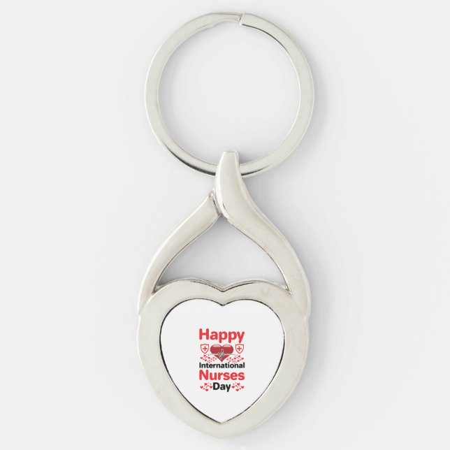 happy international nurses day key ring (Front)