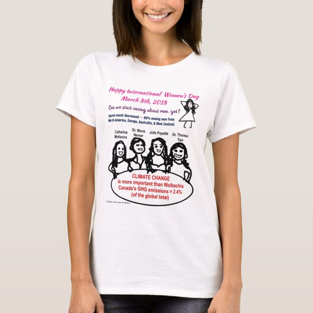 Happy Int'l Women's Day 2018 by RoseWrites T-Shirt (Front)