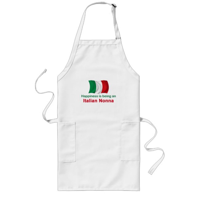 Happy Italian Nonna Long Apron (Front)