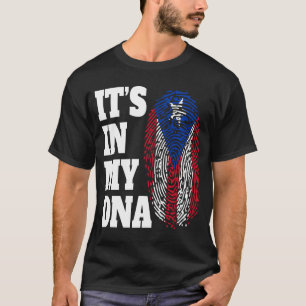 Happy It's In My DNA Puerto Rico Rican Flag T-Shirt