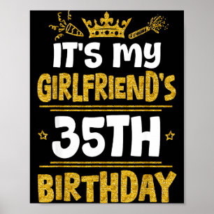 Happy Its My Girlfriends 35th Birthday 1990 35 Yea Poster