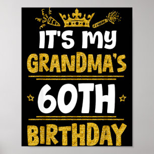 Happy Its My Grandmas 60th Birthday 1965 60 Years Poster