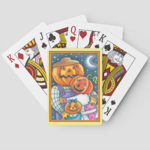 HAPPY JACK O LANTERN FAMILY, COLORFUL AND CUTE PLAYING CARDS