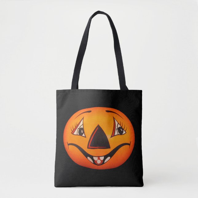Happy Jack O’ Lantern Halloween Tote Bag (Front)