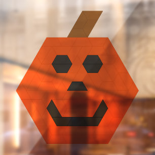 Happy Jack-o-Lantern Trapezoid Tile