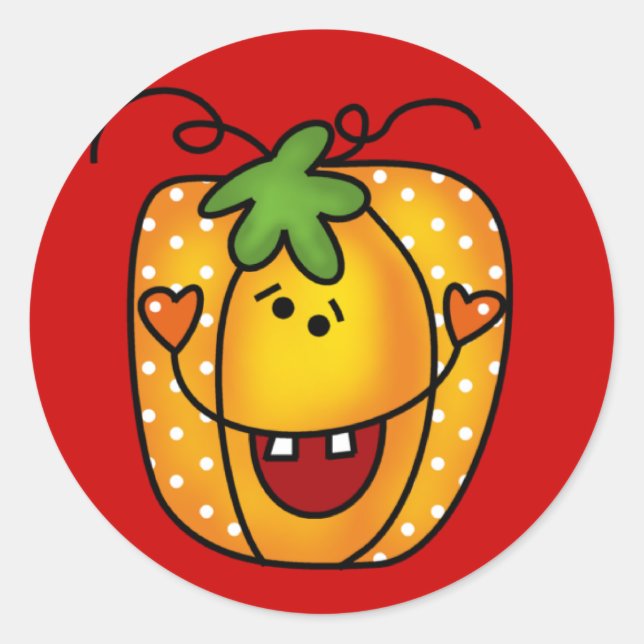 Happy Jack O Lantern Tshirts and Gifts Classic Round Sticker (Front)