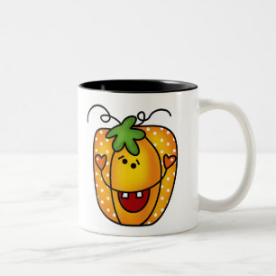 Happy Jack O Lantern Two-Tone Coffee Mug