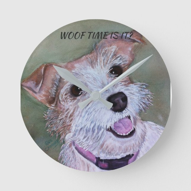 HAPPY JACK RUSSELL ROUND CLOCK (Front)